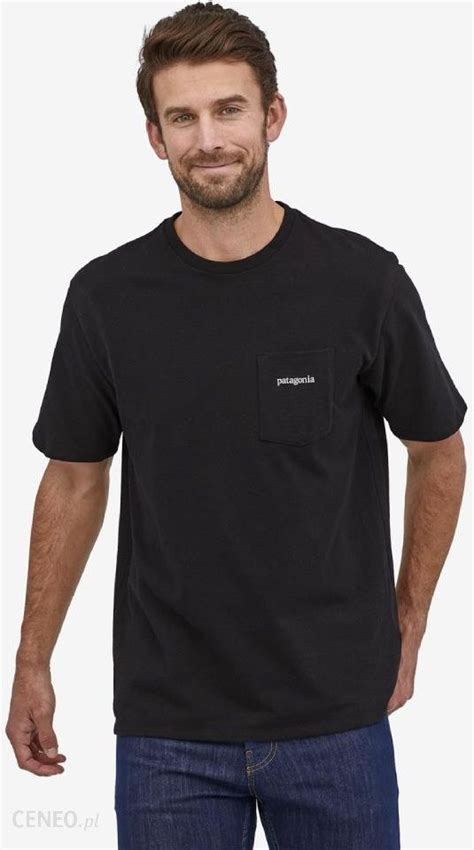 Męska koszulka Patagonia Line Logo Ridge Pocket Responsibili Tee black