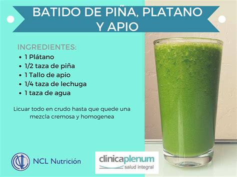 Beneficios del jugo de apio y piña Cocina latina