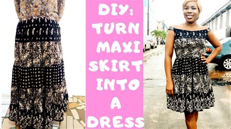 DIY TURN MAXI SKIRT TO A DRESS THRIFT FLIP MAXI SKIRT INTO A DRESS