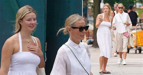 Gwyneth Paltrow And Lookalike Daughter Apple Martin Match In White