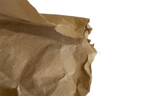 Papel De Envolvimento Marrom Amarrotado E Textura Grampeamento