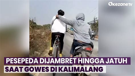 Detik Detik Pesepeda Dijambret Hingga Jatuh Saat Gowes Di Kalimalang