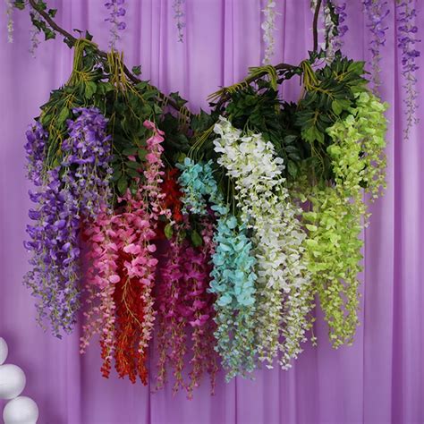 Buy 12 Pcs 110cm Silk Wisteria Garland Artificial