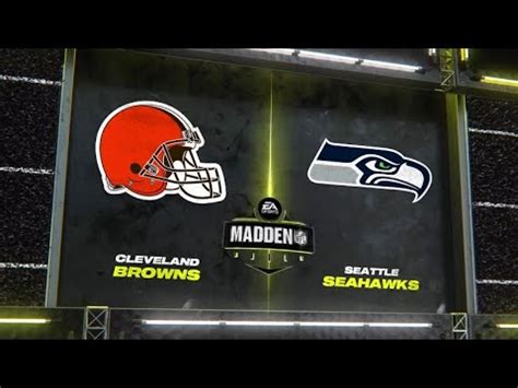 Browns Vs Seahawks Week 8 Simulation Madden 24 Exhibition YouTube