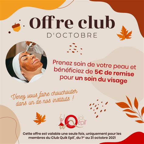 Offre Club Du Mois D Octobre Quick Epil