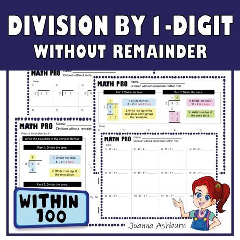 Division By 1 Digit Without Remaindered With The Math Pro