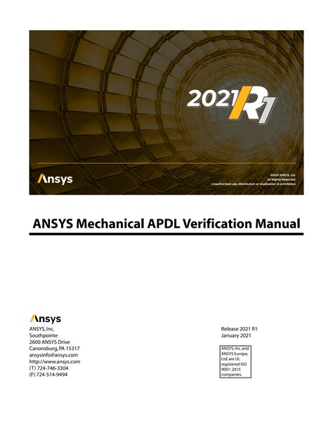 Solution Ansys Mechanical Apdl Verification Manual Studypool