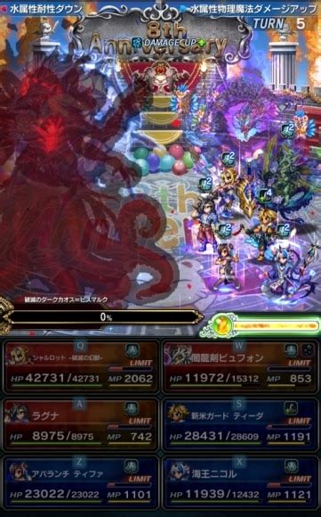 【ffbe】破滅のダークカオスビスマルク闇に蠢く法則の破壊者の攻略｜8周年ダークビジョンズ【ファイナルファンタジーブレイブエクスヴィアス