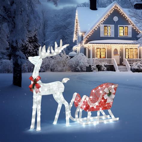 Amazon Vingli Lighted Reindeer Christmas Decorations Outdoor Ft