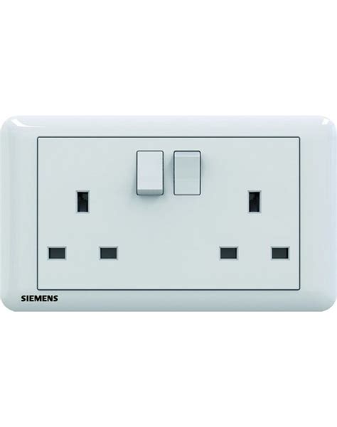 13A TWIN GANG SWITCHED SOCKET SIEMENS SIRIM