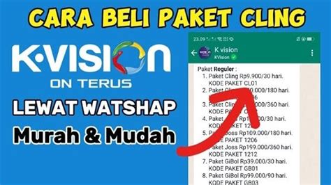 Cara Beli Paket K Vision Lewat WA Mudah Dan Terjangkau