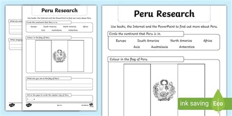 Ks Peru Research Activity Pack L Insegnante Ha Fatto