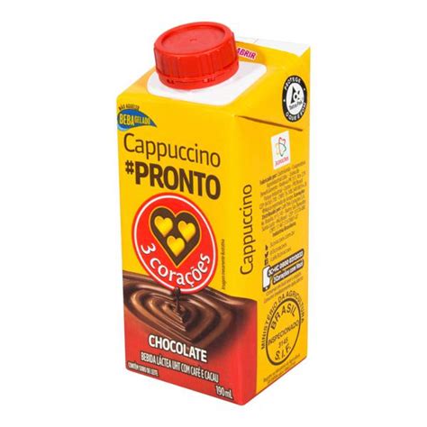 Bebida L Ctea Uht Cappuccino De Chocolate Cora Es Caixa Ml