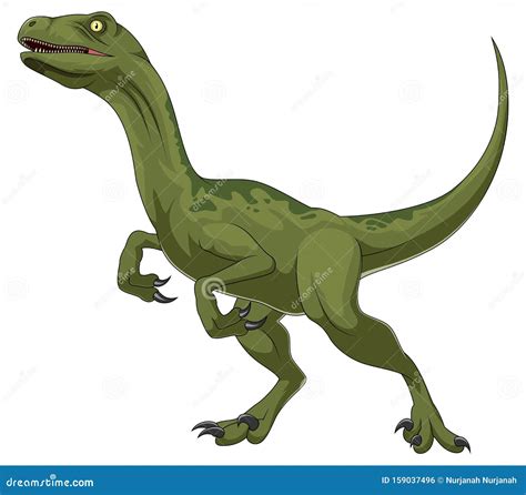 Velociraptor Hand Drawn Dinosaur Stock Vector - Illustration of ...