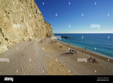 Panorama Of Porto Katsiki Beach Lefkada Lefkas Greece It Is One Of