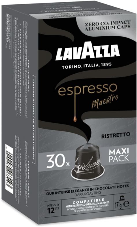 Lavazza Espresso Maestro Ristretto 30 Aluminium Capsules Compatible