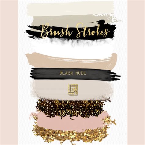 Black Nude Glamour Black And Neutral Colors Palette Gold Etsy