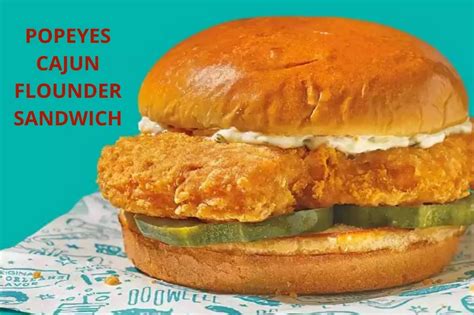 Popeyes Announces New Cajun Flounder Fish Sandwich