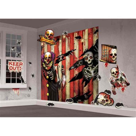 Creepy Carnival Halloween Party Scene Setters Mega Value Wall ...