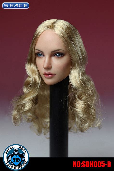 Scale Female Head Sculpt Blonde Long Hair