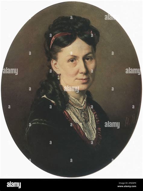 Vasily Perov Portrait Avdoty Kuznetsov 1870 Stock Photo Alamy