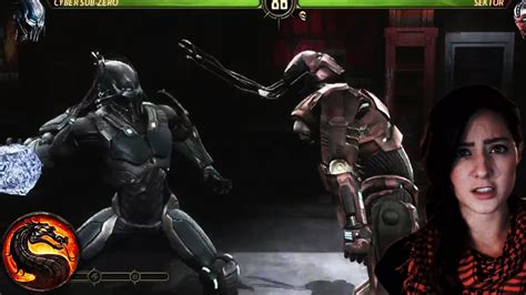 Mortal Kombat 9 Gameplay Chapter 14 Cyber Sub Zero Vs Sektor Youtube