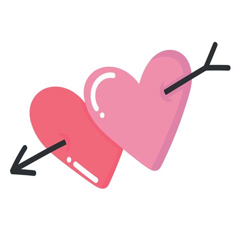 Doodle Clipart Cute Heart With Arrow For Decoration 16406275 Vector Art