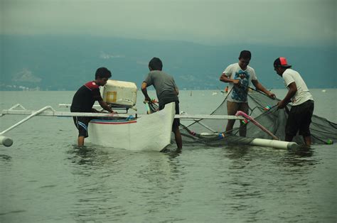 Gambar Nelayan Sedang Menangkap Ikan