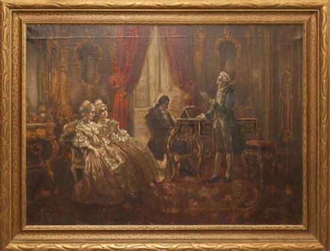 Lot Stephan Sedlacek 1868 1936 Interior Parlor Scene Oil On Canvas