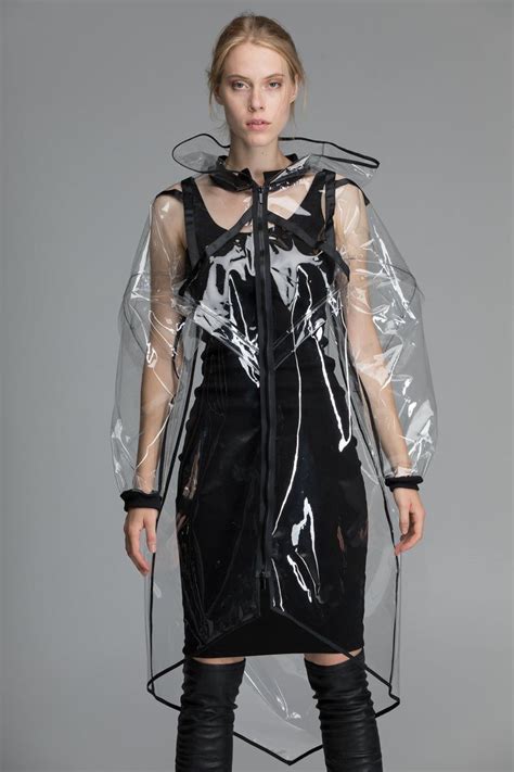 Transparent Pvc Raincoat Waterproof Long Rain Jacket Clear Etsy