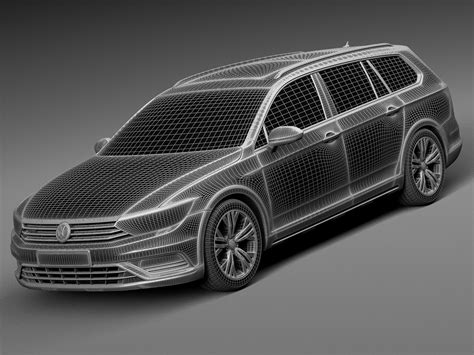 Volkswagen Passat Alltrack 2016 Modelo 3d 149 3ds C4d Fbx Lwo Max Obj Free3d