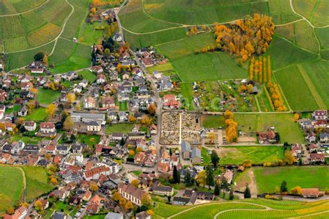 Durbach Von Oben Herbstluftbild Weinbergs Landschaft Der Winzer