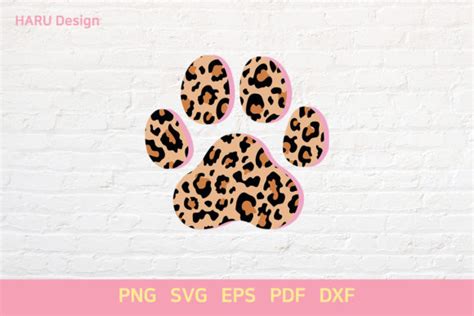 Leopard Print Paw Graphic By Harudesign · Creative Fabrica