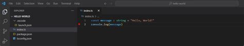 Enabling TypeScript Programming In Visual Studio Code