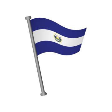 El Salvador Flag Fluttering With Texture El Salvador Flag Wave Cloth