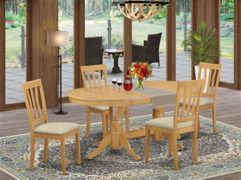 East West Furniture Vancouver 5 Piece Traditional Wood Dinette Set In