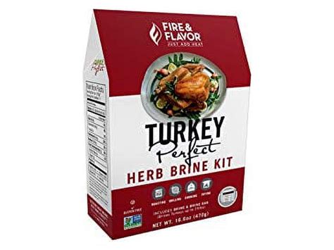 Fire And Flavor All Natural Turkey Perfect Herb Brine Kit Perfect For