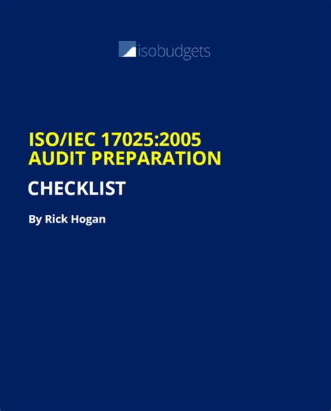 Iso Iec Audit Checklist Isobudgets