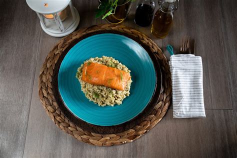 Ducktrap Smoke Roasted Salmon Over Risotto