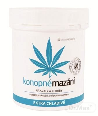 Konopné mazanie extra chladivé 1250 ml masážny prípravok