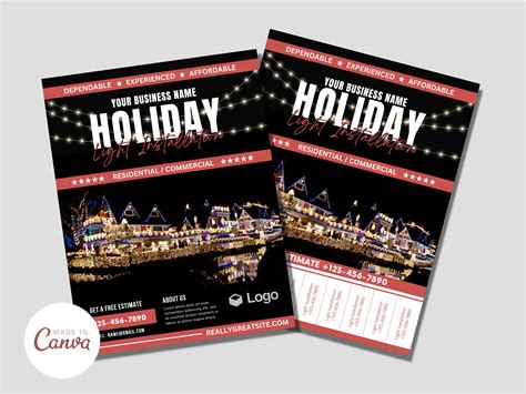 Holiday Light Installation Flyer 01 Christmas Light Hanging