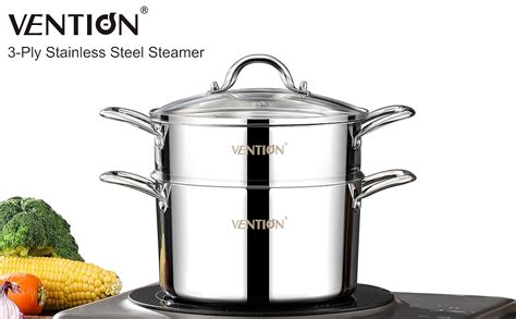 Vention 2 Tier Steamer Cooking Food Steamer 20cm Vegetable Steamer