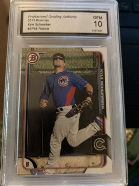 Bowman Bp Kyle Schwarber Cubs Rookie Card Gem Ebay