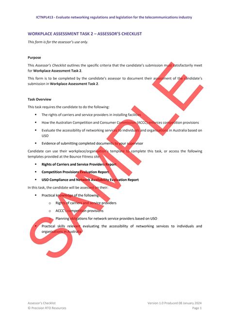 ICTNPL413 Workplace Assessment Task 2 Assessor S Checklist V1 0