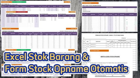 Excel Stok Barang Form Stock Opname Otomatis YouTube