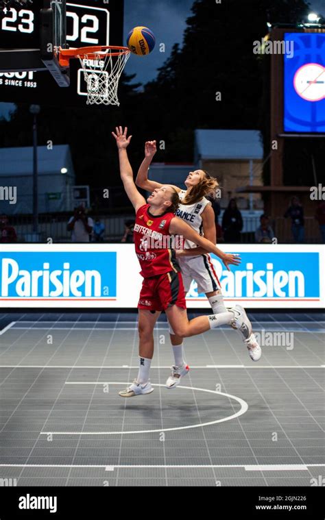 Svenja Brunckhorst From Germany And Laetitia Guapo Of France During The Fiba 3x3 Europe Cup 2021