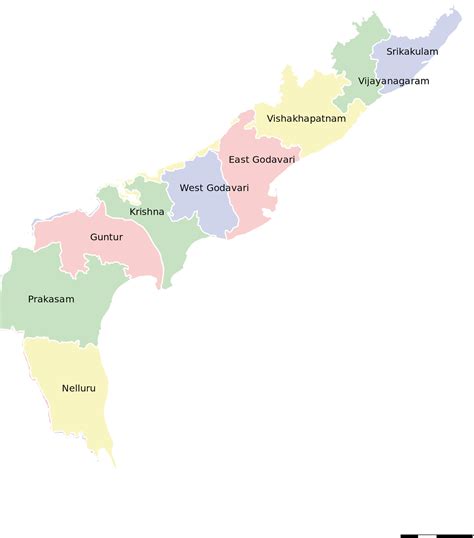 Old Andhra Pradesh Map With Districts