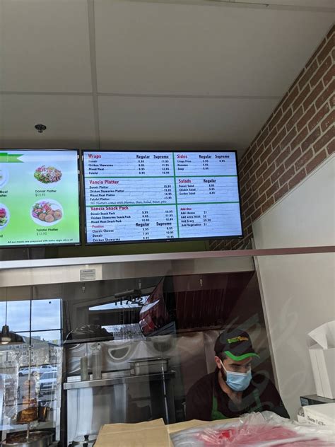 Menu At Vancia Donair And Shawarma Restaurant Edmonton