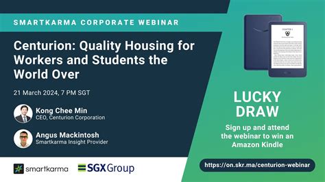 Smartkarma Corporate Webinar Centurion Quality Housing For Workers