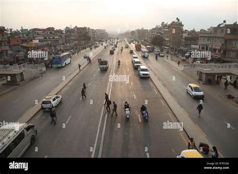 Kathmandu, Kathmandu. 7th Dec, 2018. Vehicles run on newly expanded section of Ring Road in ...